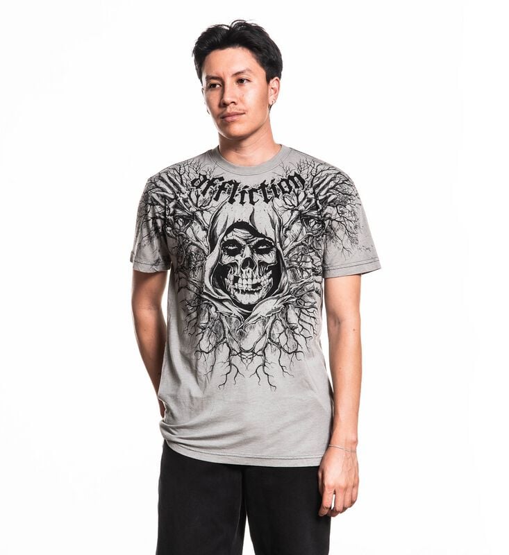 Affliction Misfits Reaper T-Shirt grau in M von Affliction