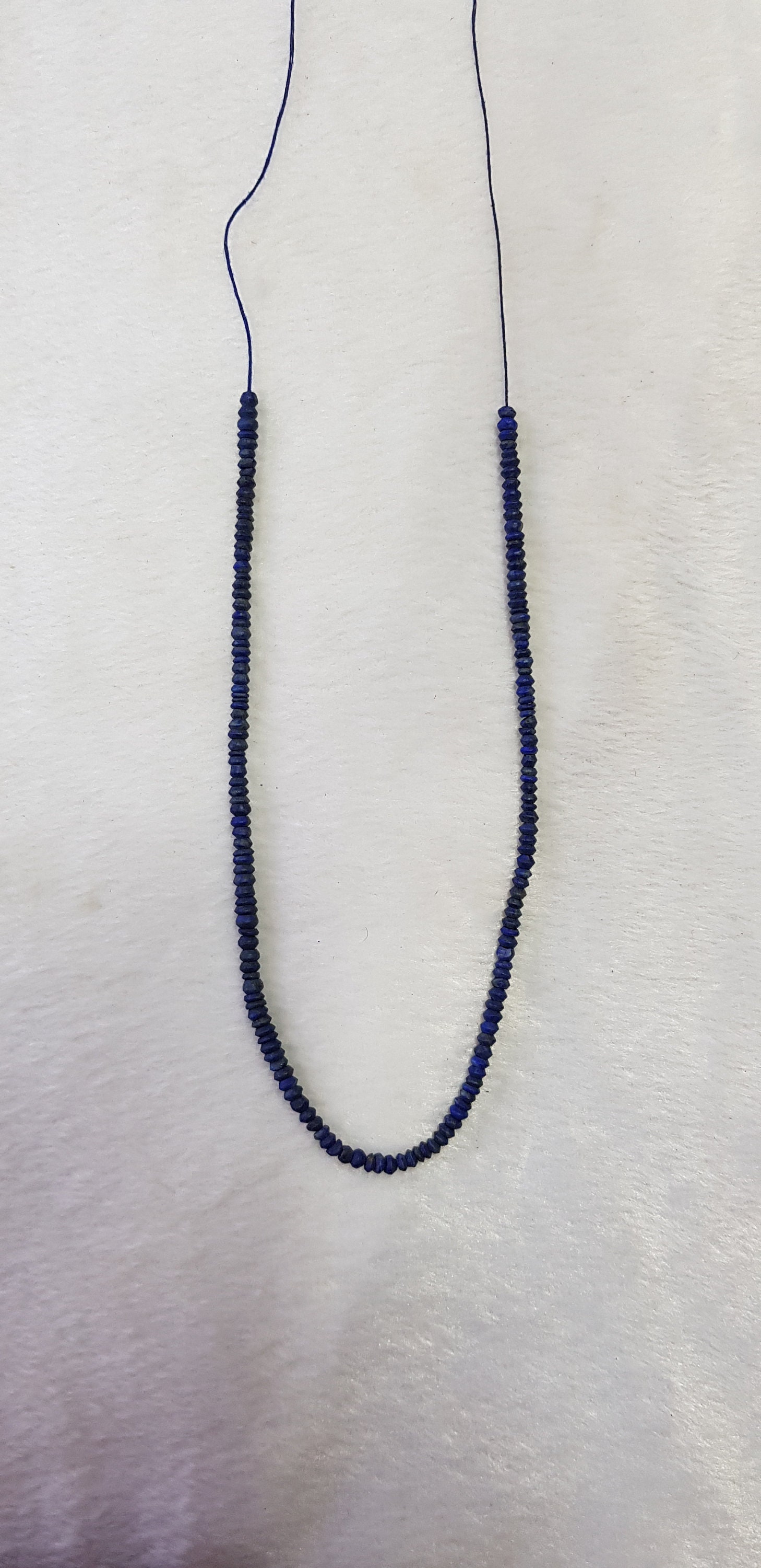 Alte Afghanistan Lapis Lazuli Stein Halskette - 38 cm Strang von AfghanJewelryShop