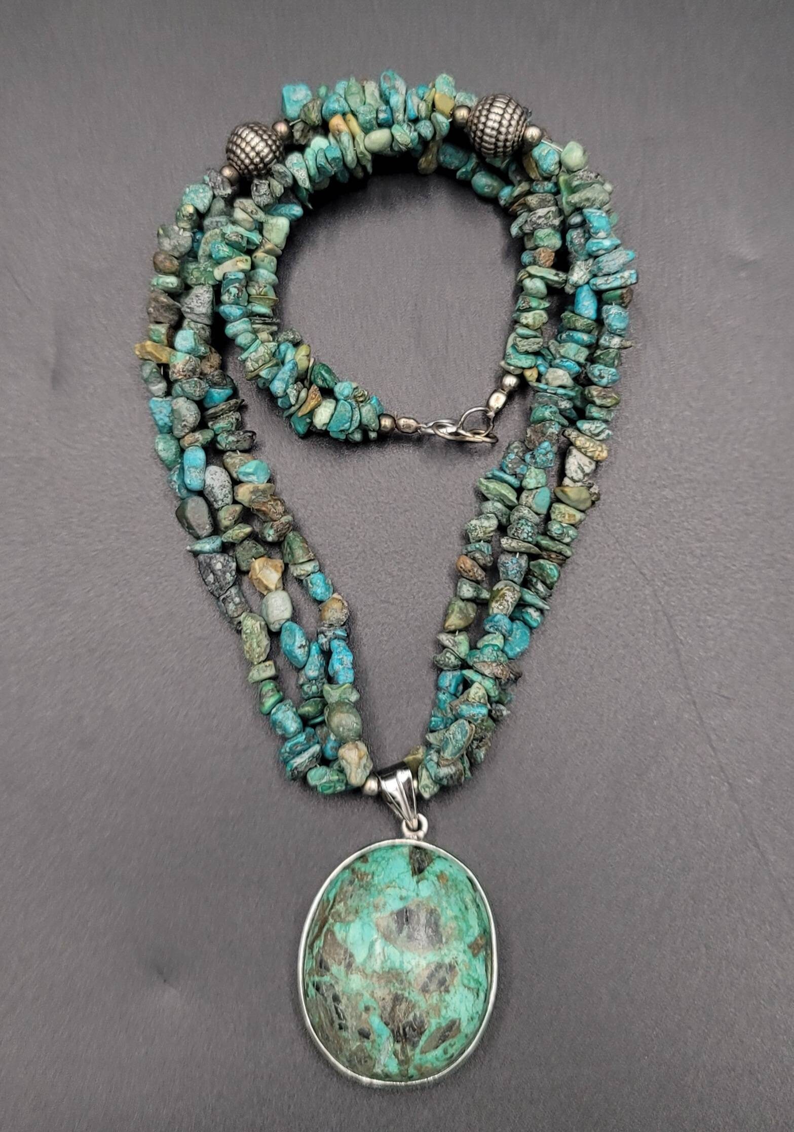 Natur Türkis Stein Vintage Tibetsilber Halskette Mit Wunderschönem Anhänger Natur Türkis Stein Vintage Tibetsilber Halskette Mit Wunderschönem Anhänger von AfghanJewelryShop