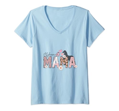 Damen Afghanischer Windhund Afghane Hund Herrchen Frauchen Hunde T-Shirt mit V-Ausschnitt von Afghane Windhunde Mom Gift Hunde Geschenk