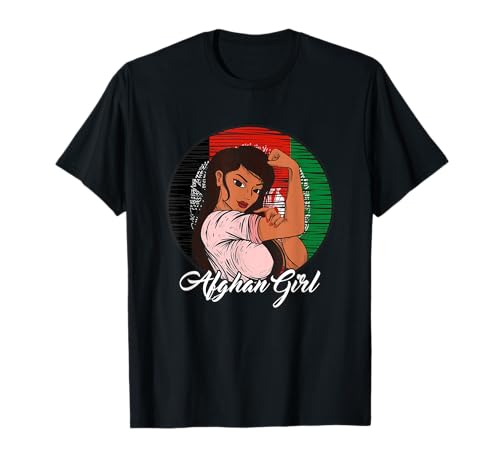 Afghanische Flagge Afghanistan Afghanisches Mädchen T-Shirt von Afghanische Erbe-u. Patriotismus-Geschenke