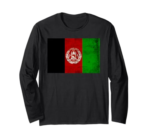 Afghanistan-Flagge, Grafik für Männer, Frauen, Kinder Langarmshirt von Afghanistan Flag Graphic Store