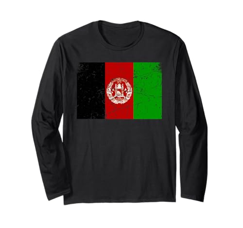 Afghanistan-Flagge, Grafik für Männer, Frauen, Kinder Langarmshirt von Afghanistan Flag Graphic Store