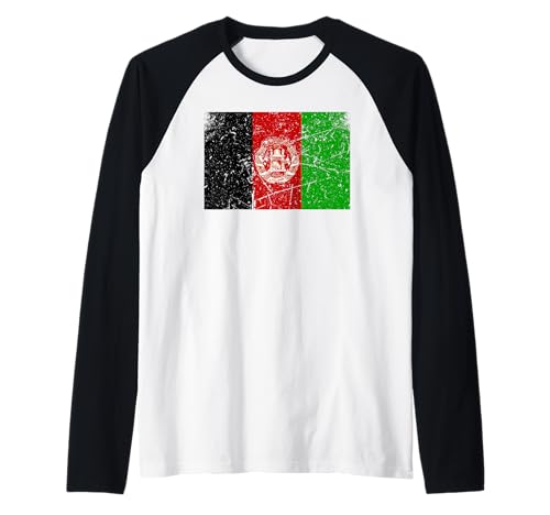 Afghanistan-Flagge, Grafik für Männer, Frauen, Kinder Raglan von Afghanistan Flag Graphic Store