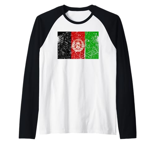 Afghanistan-Flagge, Grafik für Männer, Frauen, Kinder Raglan Afghanistan-Flagge, Grafik für Männer, Frauen, Kinder Raglan von Afghanistan Flag Graphic Store