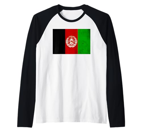 Afghanistan-Flagge, Grafik für Männer, Frauen, Kinder Raglan Afghanistan-Flagge, Grafik für Männer, Frauen, Kinder Raglan von Afghanistan Flag Graphic Store