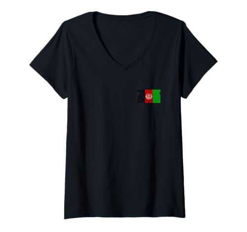 Damen Afghanistan-Flagge, Grafik für Männer, Frauen, Kinder T-Shirt mit V-Ausschnitt Damen Afghanistan-Flagge, Grafik für Männer, Frauen, Kinder T-Shirt mit V-Ausschnitt von Afghanistan Flag Graphic Store