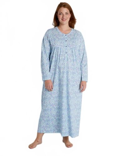 Afibel Nachthemd, lang, bedruckt, Baumwolle, Druck: Blau_Indigo, 38-40 Afibel Nachthemd, lang, bedruckt, Baumwolle, Druck: Blau_Indigo, 38-40 von Afibel