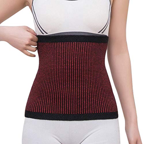Afinder Damen Herren Kinder Elastisch Wärmegürtel Rückenwärmer Weiche Dicken Kaschmir Nierenwärmer Rückenstützgürtel Leibwärmer Hüftwärmer Winter Nieren Wärmer Bauch Taille Unterstützung Rot von Faxianther