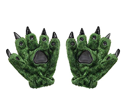 AfinderDE Kinder Fingerhandschuhe Tiertatzen Handschuhe Winterhandschuhe Warme Plüsch Tierpfote Gloves Cartoon Party Spielzeug Kostüm Handschuhe Weihnachtageschenk von AfinderDE