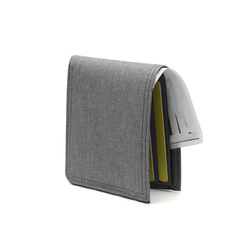 AfitLulu Bifold Wallets, Canvas Slim Wallets for Men, Ultra Thin and Lightweight Card Holder Wallet with Multi Slot and ID Window for Cards, Checkbooks, GRAU, Mdoern AfitLulu Bifold Wallets, Canvas Slim Wallets for Men, Ultra Thin and Lightweight Card Holder Wallet with Multi Slot and ID Window for Cards, Checkbooks, GRAU, Mdoern von AfitLulu