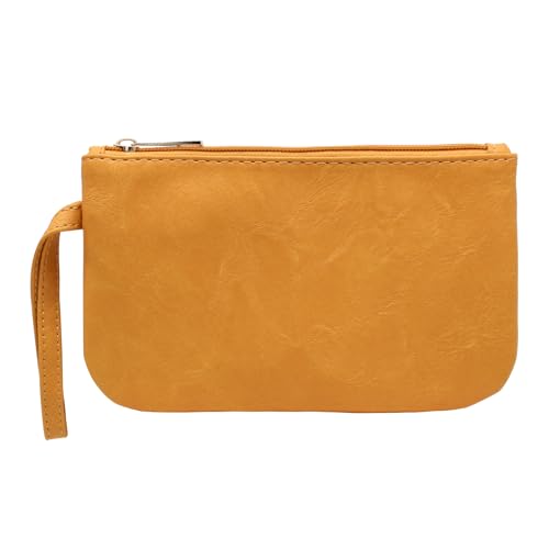 AfitLulu Damen Portemonnaie Schlankheit PU-Leder Geldbeutel mit Reißverschluss und Handschlaufe, Tragbar Handytasche Mehrzweck Geldbörse Mobile Phone Purse mit Innenabteil (Orange) AfitLulu Damen Portemonnaie Schlankheit PU-Leder Geldbeutel mit Reißverschluss und Handschlaufe, Tragbar Handytasche Mehrzweck Geldbörse Mobile Phone Purse mit Innenabteil (Orange) von AfitLulu