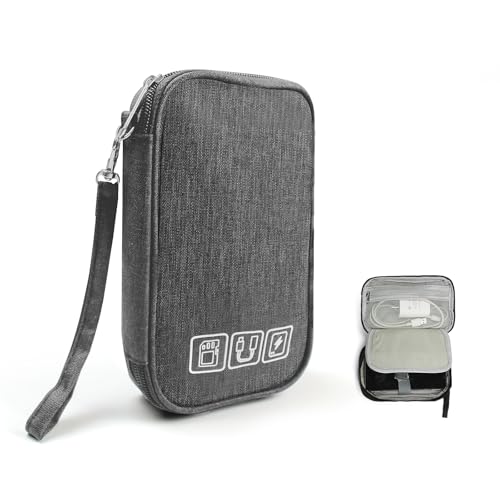 AfitLulu Elektronik-Zubehör-Organizer-Tasche, groß, 3-lagig, Reise-Kabel-Organizer, Tasche, Universal-Zubehörtasche, tragbare Kabel-Aufbewahrungstasche mit Handgelenkschlaufe für Kabel, Telefon, AfitLulu Elektronik-Zubehör-Organizer-Tasche, groß, 3-lagig, Reise-Kabel-Organizer, Tasche, Universal-Zubehörtasche, tragbare Kabel-Aufbewahrungstasche mit Handgelenkschlaufe für Kabel, Telefon, von AfitLulu