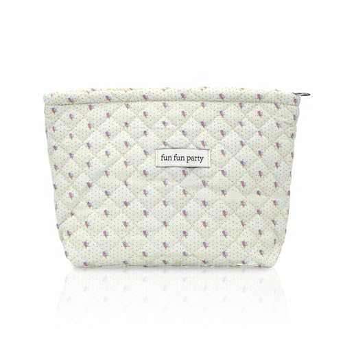 AfitLulu Gesteppte Make-up-Tasche Baumwolle Make-up Organizer Tasche mit Reißverschluss für Frauen Kosmetiktaschen Make-up Fall Organizer Große Kapazität Make Up Tasche Ästhetischer Make Up Organizer AfitLulu Gesteppte Make-up-Tasche Baumwolle Make-up Organizer Tasche mit Reißverschluss für Frauen Kosmetiktaschen Make-up Fall Organizer Große Kapazität Make Up Tasche Ästhetischer Make Up Organizer von AfitLulu