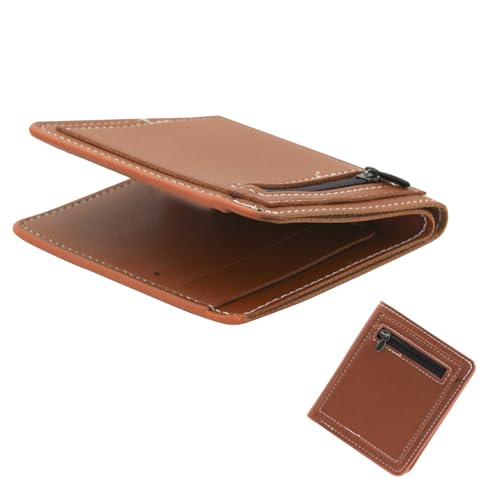 AfitLulu Herren-Geldbörsen, weiches PU-Leder, schlanke Brieftaschen für Herren, mit 6 Kreditkartenfächern und Münzfach mit Reißverschluss, Vordertasche für Herren, für Kreditkarten, Ausweise und AfitLulu Herren-Geldbörsen, weiches PU-Leder, schlanke Brieftaschen für Herren, mit 6 Kreditkartenfächern und Münzfach mit Reißverschluss, Vordertasche für Herren, für Kreditkarten, Ausweise und von AfitLulu