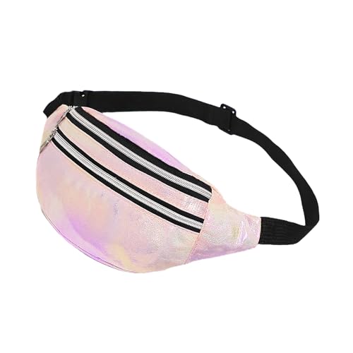 AfitLulu Holografische Bauchtasche für Damen und Herren, modische Bauchtasche mit 2 Reißverschlusstaschen und verstellbarem Gurt für Spaziergänge mit dem Hund, Outdoor-Sport, rose, Holografisch AfitLulu Holografische Bauchtasche für Damen und Herren, modische Bauchtasche mit 2 Reißverschlusstaschen und verstellbarem Gurt für Spaziergänge mit dem Hund, Outdoor-Sport, rose, Holografisch von AfitLulu