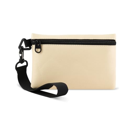 AfitLulu Kleine Münzgeldbörse aus Segeltuch mit Reißverschluss und abnehmbarer Handschlaufe, tragbare kleine Damen-Geldbörsen, solide Geldbörse für Damen und Herren, beige, modisch AfitLulu Kleine Münzgeldbörse aus Segeltuch mit Reißverschluss und abnehmbarer Handschlaufe, tragbare kleine Damen-Geldbörsen, solide Geldbörse für Damen und Herren, beige, modisch von AfitLulu