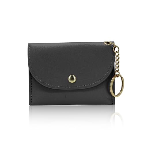 AfitLulu Kreditkartenetui Geldbörse Damen Geldbörse mit Schlüsselbund und 2 Fächern, Frauen Geldbörsen Ultradünne Kreditkartenetui Slim Bankkartenhalter Kleine Geldbörsen für Frauen mit Druckknopf, von AfitLulu