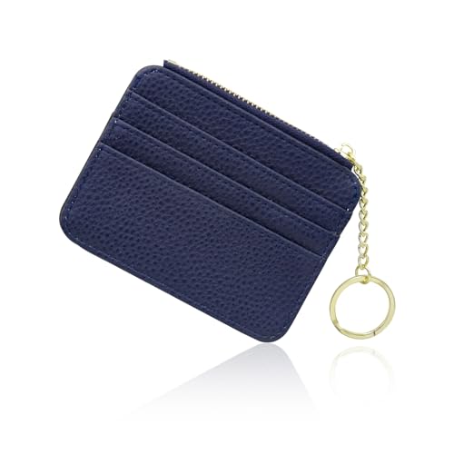 AfitLulu Kreditkartenetuis für Damen und Herren, schlanke Kartenbrieftasche, dünne Damengeldbörsen mit Schlüsselanhänger und 6 Kartenfächern, Kartenhalter Geldbörse, minimalistischer Buspasshalter mit von AfitLulu