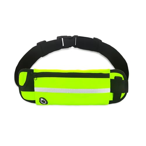 AfitLulu Laufgürtel mit Wasserflaschenhalter für Damen und Herren, Wander-Taillenpackungen, ultraleichter Laufgürtel mit Kopfhörerloch und reflektierendem Streifen, Lauf-Bauchtasche für Outdoor-Sport, von AfitLulu