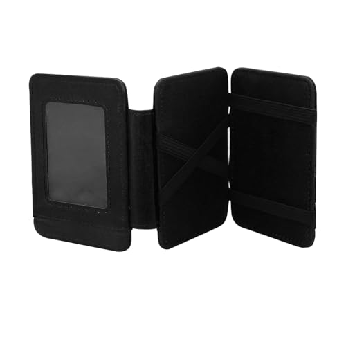 AfitLulu PU Magic Wallet Herren Ultradünne Dreifach Flip Wallet mit Ausweisfenster Zwei Seiten Öffnung Magic Leder Geldklammer für Kreditkarten, Ausweise, und gefaltetes Bargeld, Schwarz, 2.75 * 3.93 AfitLulu PU Magic Wallet Herren Ultradünne Dreifach Flip Wallet mit Ausweisfenster Zwei Seiten Öffnung Magic Leder Geldklammer für Kreditkarten, Ausweise, und gefaltetes Bargeld, Schwarz, 2.75 * 3.93 von AfitLulu