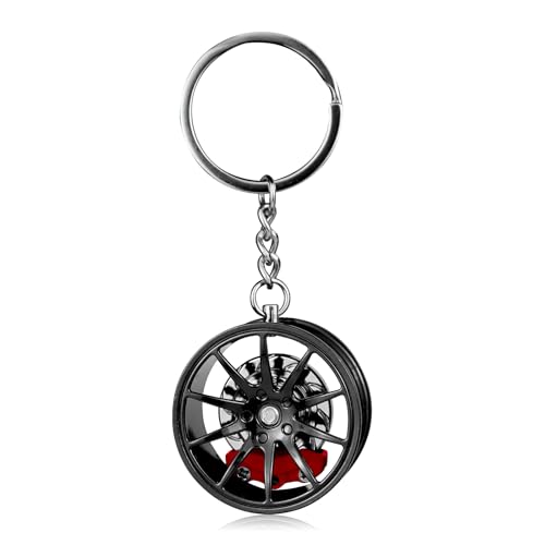 AfitLulu Schlüsselringe Kreatives Rad Schlüsselanhänger Ampel Schlüsselring für Frauen und Männer, Tragbar Autoschlüsselanhänger Personalisierte Keychain Anhänger für Rucksack (Rad-Rot) von AfitLulu