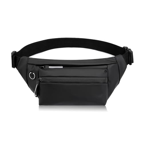 AfitLulu Schultertasche für Herren, 3 Reißverschlusstaschen, modische Hüfttasche mit verstellbarem Gürtel, Kopfhörerloch und reflektierendem Streifen für Outdoor-Sport, Schwarz, Modern AfitLulu Schultertasche für Herren, 3 Reißverschlusstaschen, modische Hüfttasche mit verstellbarem Gürtel, Kopfhörerloch und reflektierendem Streifen für Outdoor-Sport, Schwarz, Modern von AfitLulu