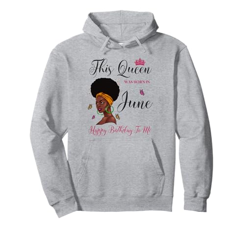Diese Königin wurde im Juni geboren Afro Black Woman Geburtstag Pullover Hoodie Diese Königin wurde im Juni geboren Afro Black Woman Geburtstag Pullover Hoodie von African American June Birthday Tees
