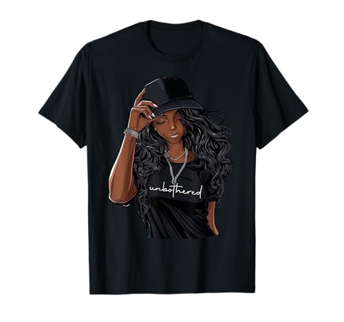Ungestörte afroamerikanische Schwarze Frauen Freche Schwarze Mädchen T-Shirt von African American Woman Birthday Black Queen