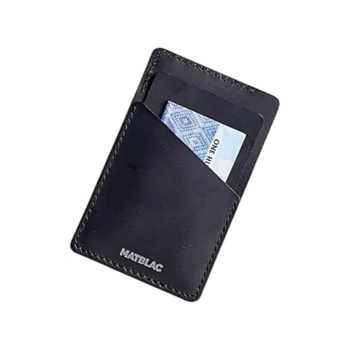 African Rainbow Craft MATBLAC® - Quickdraw Brieftasche - Schwarzes Leder von African Rainbow Craft