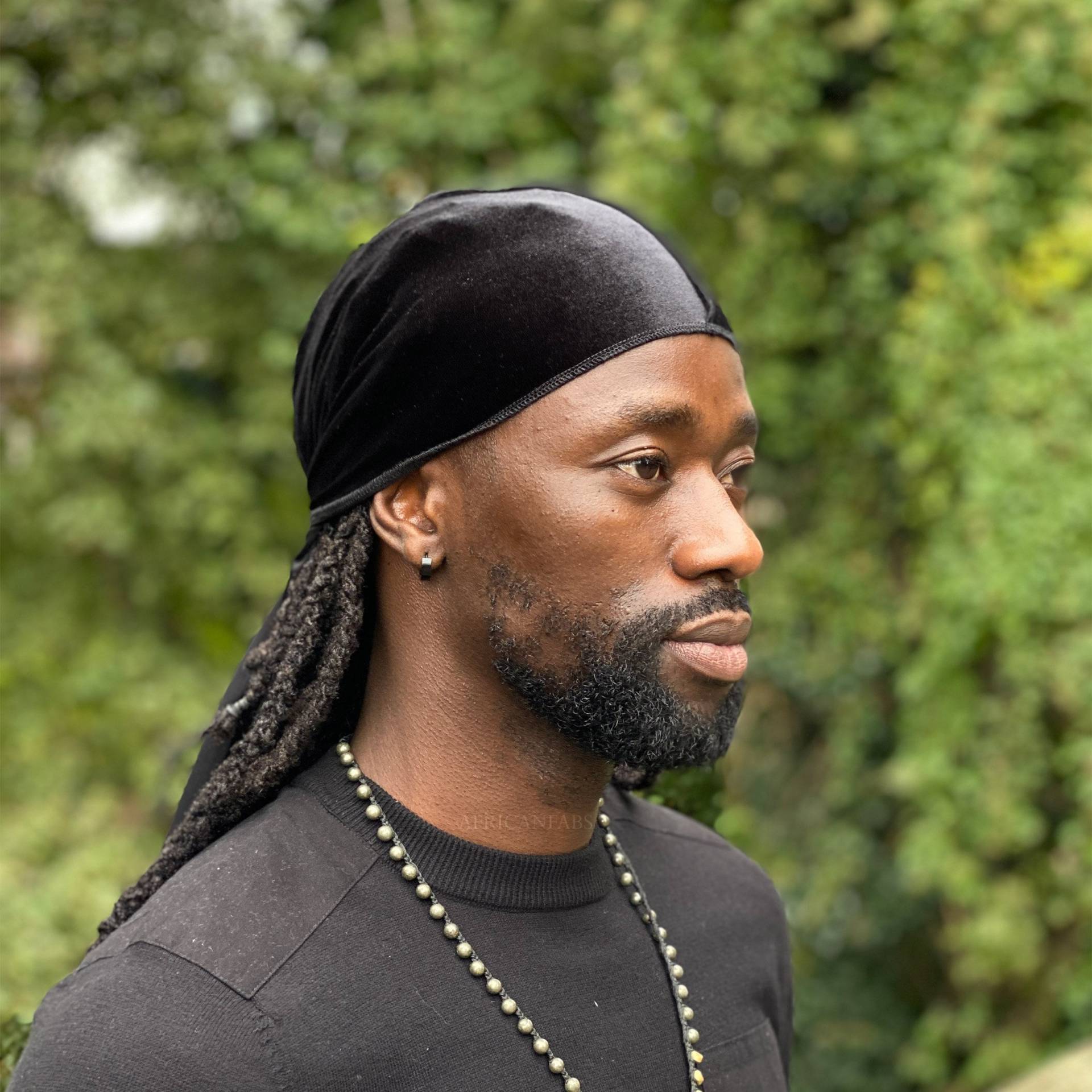 Samt Durag/Du-Rag Do-Rag Bandana - Unisex Schwarz Samt Durag/Du-Rag Do-Rag Bandana - Unisex Schwarz von AfricanFabs