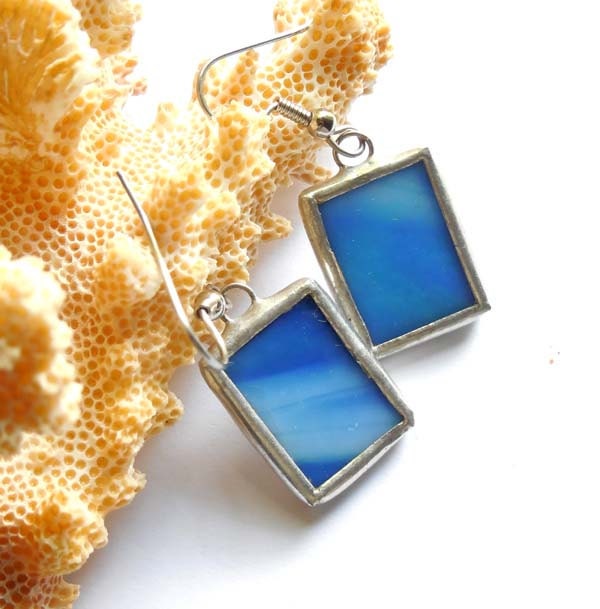 Blau Und Weiß Glas Ohrringe Blau Und Weiß Glas Ohrringe von AfricanSand