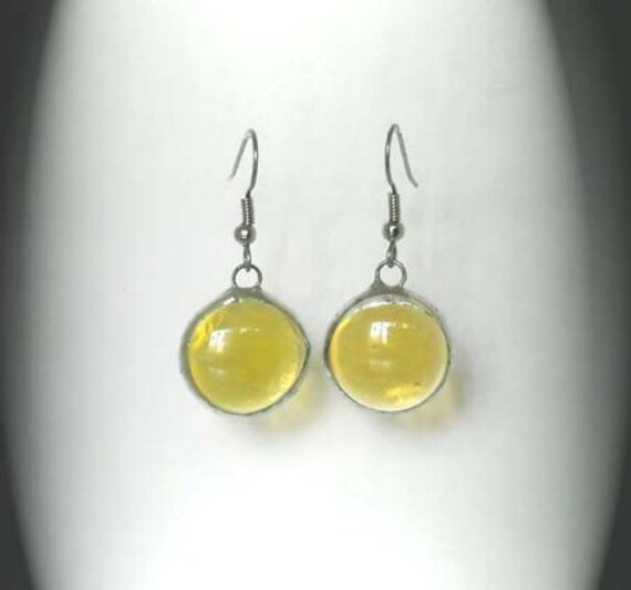 Gelbe Glasjuwel Ohrringe von AfricanSand
