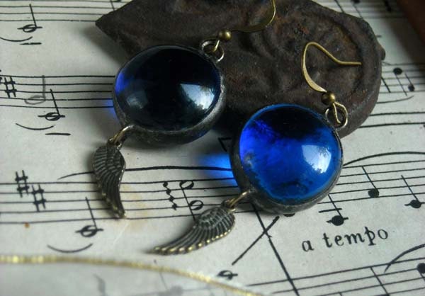 Glasjuwel Steampunk Ohrringe Glasjuwel Steampunk Ohrringe von AfricanSand