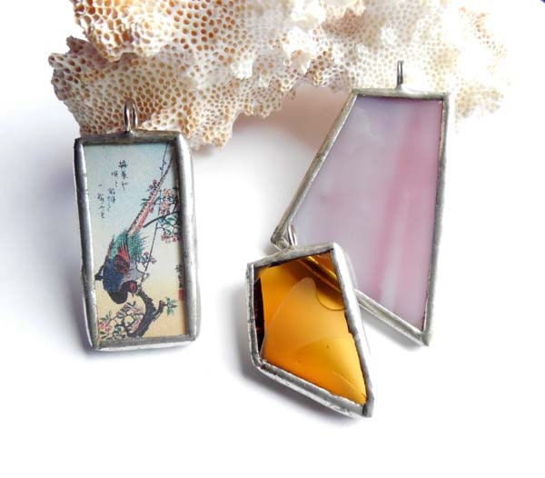 Glasmalerei Anhänger - Lot Von 3 Glasmalerei Anhänger - Lot Von 3 von AfricanSand