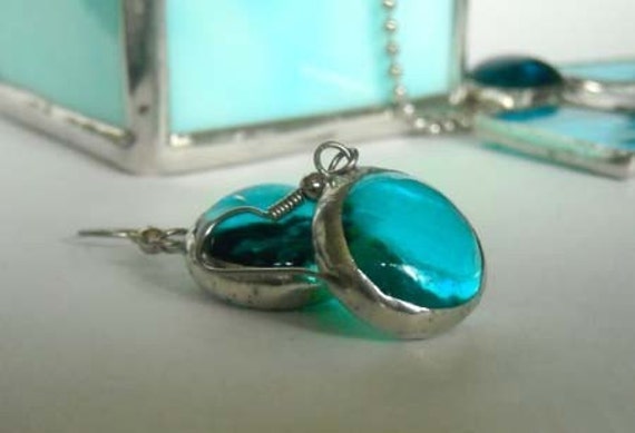 Türkis Glas Juwel Ohrringe von AfricanSand
