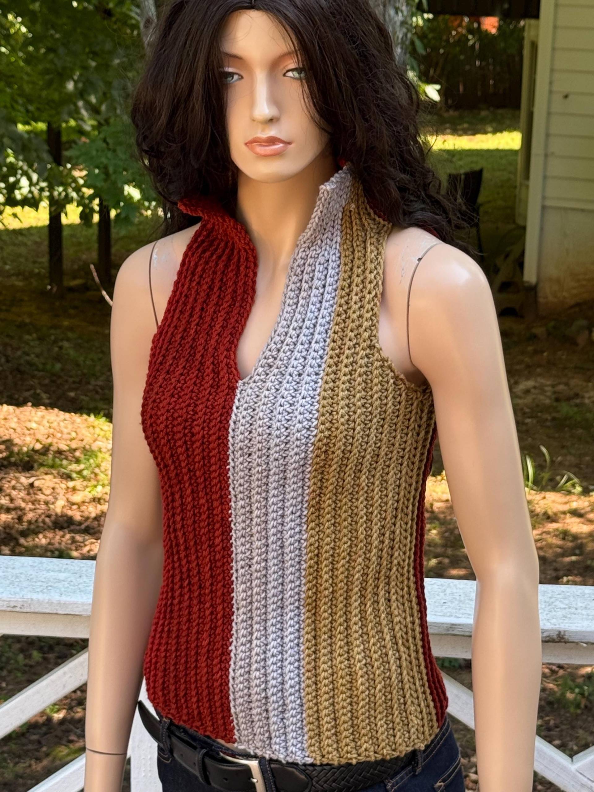 Ärmelloses Häkeloberteil | Handgemachte Sweater Top von Africancrab