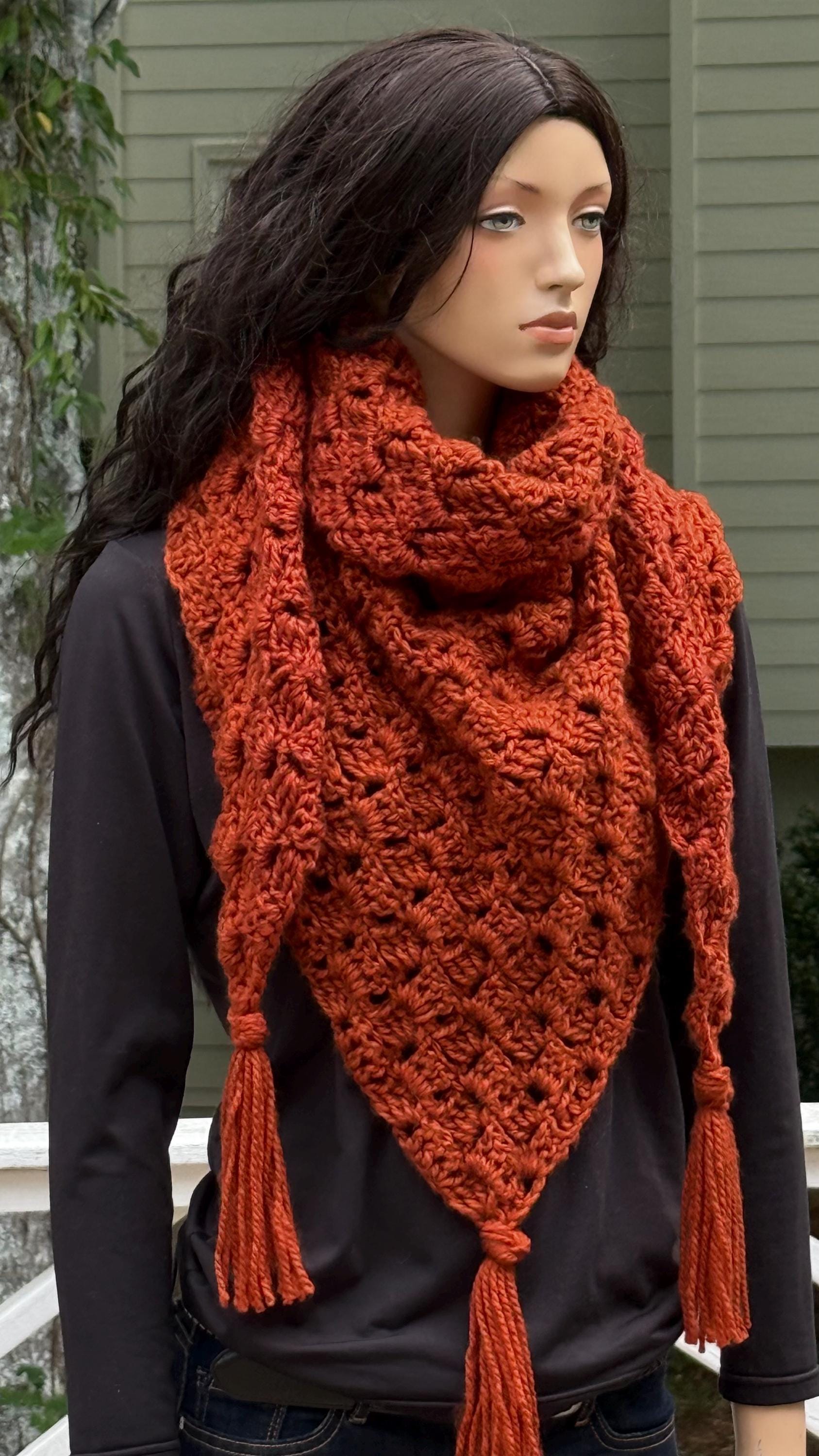 Kupfer Häkeln Schal Schal Weiche Acryl Winter Wear von Africancrab