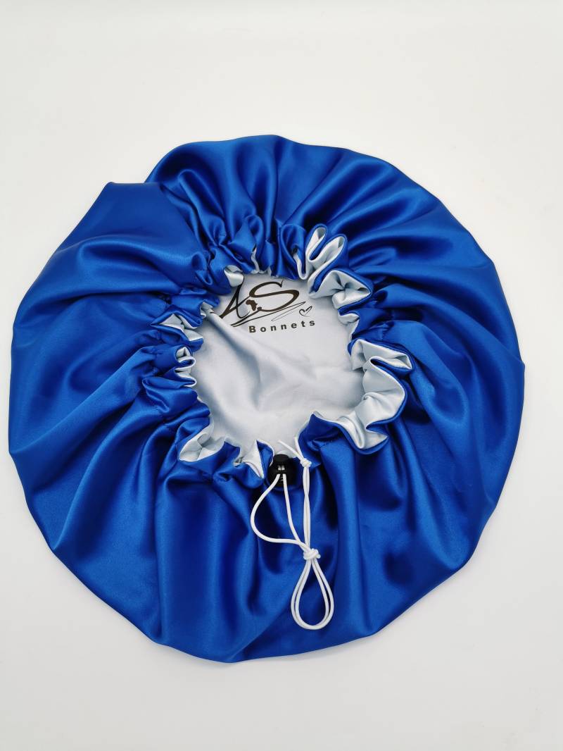 Satin Schlafhaube Royal/Hellblau, Verwendbare Dreadlocks Haarkappe, Verstellbare Haar Nachthaube, Satin Schlafhaube, Braids Bonnet von AfricanstoreDE
