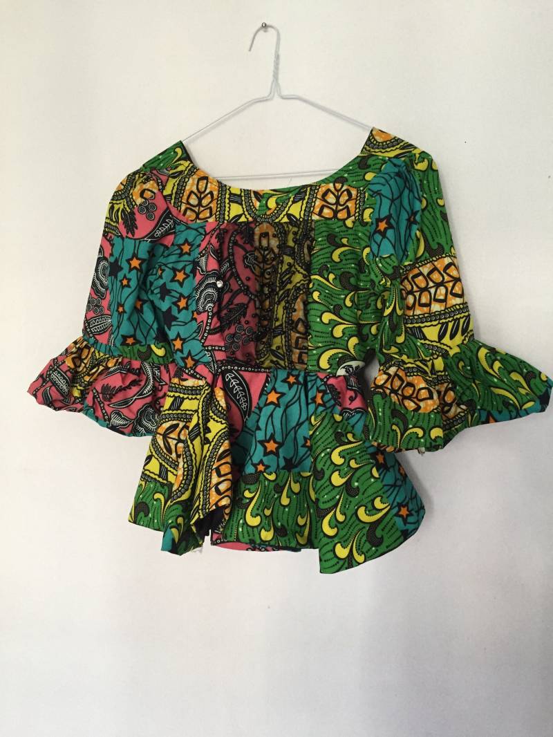 Uk Größe 8-10 Ankara Bluse Und Rock Uk Größe 8-10 Ankara Bluse Und Rock von AfricanstylesByYemi