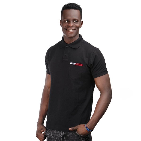 Africulture Herren Poloshirt Kitenge Fusion mit Brusttasche von Africulture