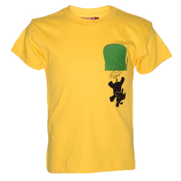 Africulture Kinder T-Shirt "Falling Rhino" Fairtrade aus Baumwolle mit Aplique Brusttasche von Africulture