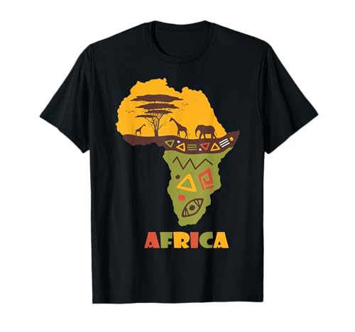 Afrika Karte für Männer Frauen T-Shirt Afrika Karte für Männer Frauen T-Shirt von Afrikanische Kleidung