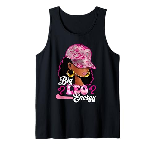 Big Leo Energy Leo Mädchen Frauen Geburtstag Horoskop Astrologie Tank Top von Afro Girls Women Leo July August Bday Month Gifts