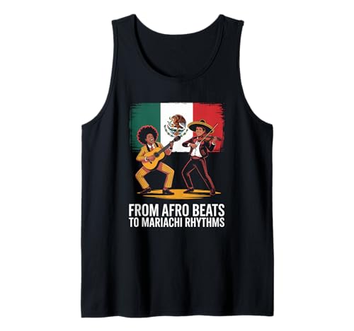 Lustiges Sprichwort von Afrobeats bis Mariachi-Rhythmen: Frauen und Männer Tank Top Lustiges Sprichwort von Afrobeats bis Mariachi-Rhythmen: Frauen und Männer Tank Top von Afro Mexican Heritage Music Culture Worker Father