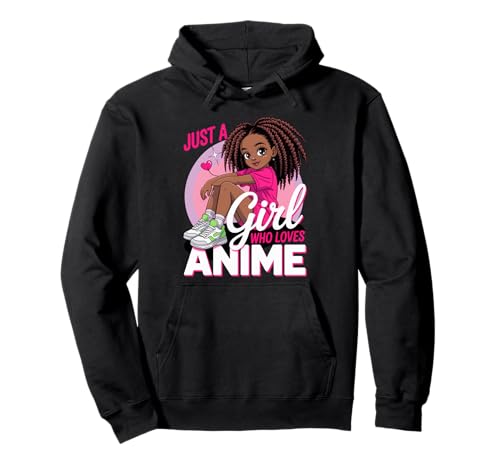 Nur EIN Mädchen, das Anime liebt, süße Kawaii, Schwarze Frauen, Männer Pullover Hoodie von Afro Youth Otaku Culture Fan Art Teen Magic