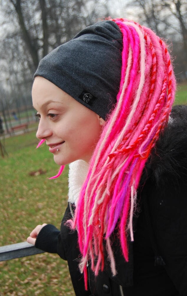 Dreadlocks Tube Hut Stirnband Rasta Dreads Turban Mütze Winter Ski Grau von AfroStyl