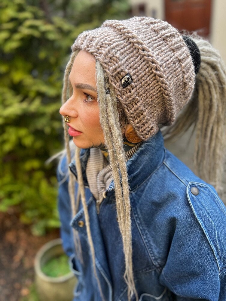 Dredy Opaskatuba Kapelusz Opaska Boho Turban Czapka Warkocze Beżowa W'óczka Dredy Opaskatuba Kapelusz Opaska Boho Turban Czapka Warkocze Beżowa W'óczka von AfroStyl