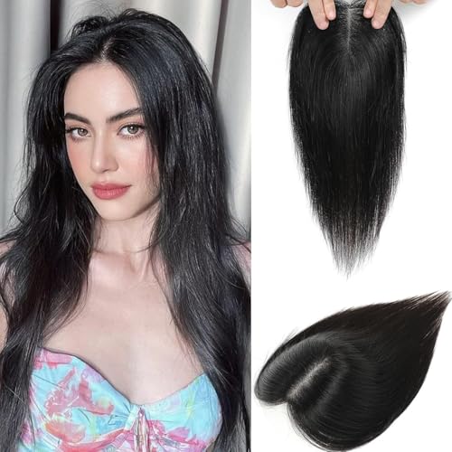 Haaraufsatz für Damen, Echthaar, 360 °, 3D, großer Keller, handgeknüpft, Schweizer Spitzenbasis, Haarteile ohne Pony, Topper für dünner werdendes Haar, natürliches Schwarz Haaraufsatz für Damen, Echthaar, 360 °, 3D, großer Keller, handgeknüpft, Schweizer Spitzenbasis, Haarteile ohne Pony, Topper für dünner werdendes Haar, natürliches Schwarz von Afrodiva