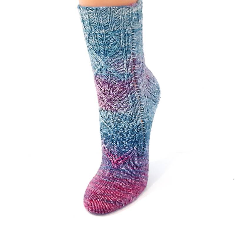 Designer Socken "Small Dragon Tail" in Gr. 38/39 von Afrosteff